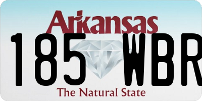 AR license plate 185WBR