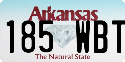 AR license plate 185WBT
