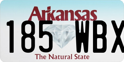 AR license plate 185WBX