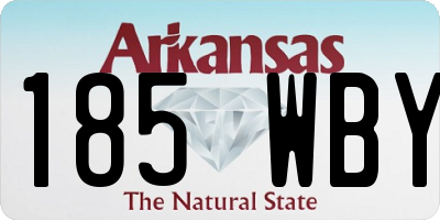 AR license plate 185WBY