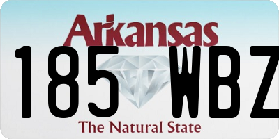 AR license plate 185WBZ