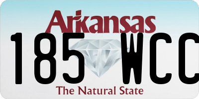 AR license plate 185WCC