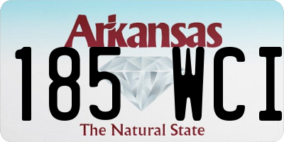 AR license plate 185WCI