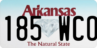 AR license plate 185WCO