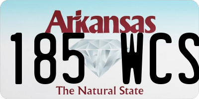 AR license plate 185WCS