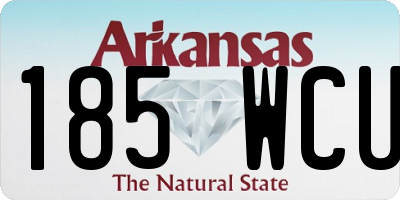 AR license plate 185WCU