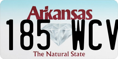 AR license plate 185WCV