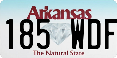 AR license plate 185WDF