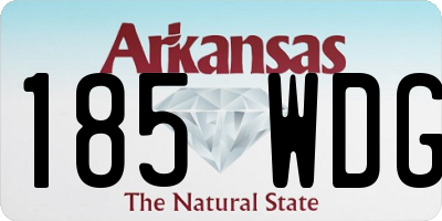 AR license plate 185WDG