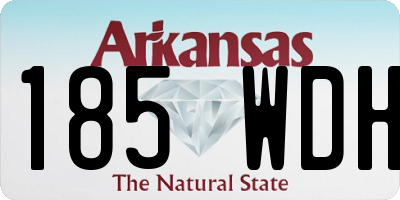 AR license plate 185WDH