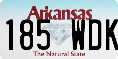 AR license plate 185WDK