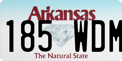 AR license plate 185WDM