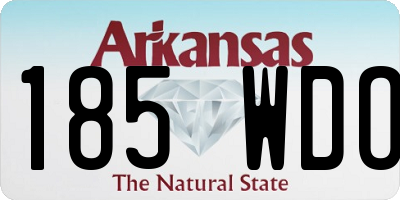 AR license plate 185WDO