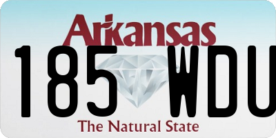 AR license plate 185WDU