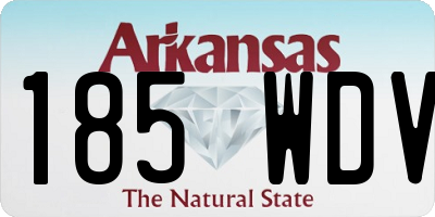 AR license plate 185WDV