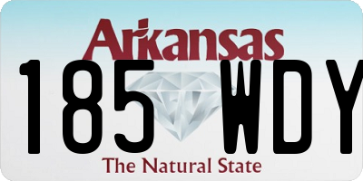 AR license plate 185WDY