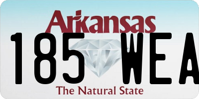 AR license plate 185WEA