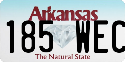 AR license plate 185WEC