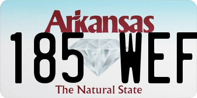 AR license plate 185WEF