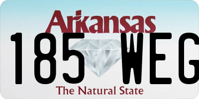 AR license plate 185WEG