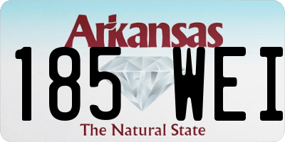 AR license plate 185WEI