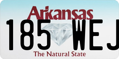 AR license plate 185WEJ
