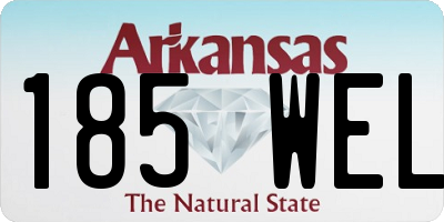 AR license plate 185WEL