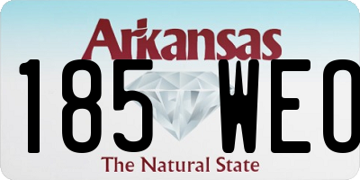 AR license plate 185WEO