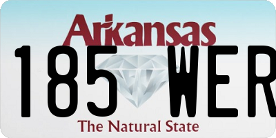 AR license plate 185WER