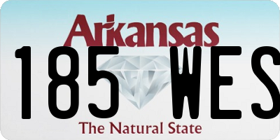 AR license plate 185WES
