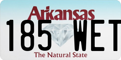 AR license plate 185WET