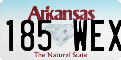 AR license plate 185WEX