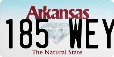 AR license plate 185WEY