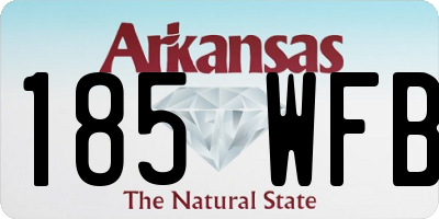 AR license plate 185WFB