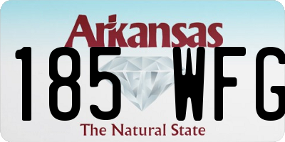 AR license plate 185WFG