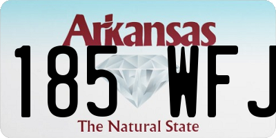 AR license plate 185WFJ
