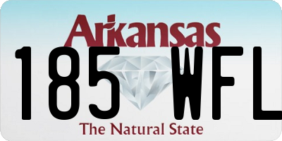 AR license plate 185WFL