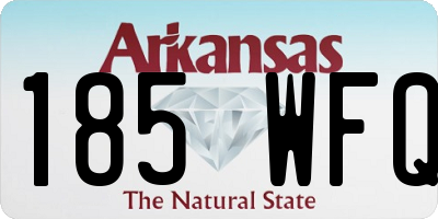 AR license plate 185WFQ