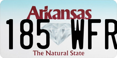 AR license plate 185WFR