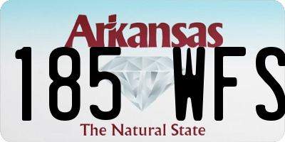 AR license plate 185WFS