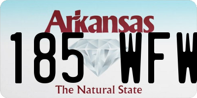 AR license plate 185WFW