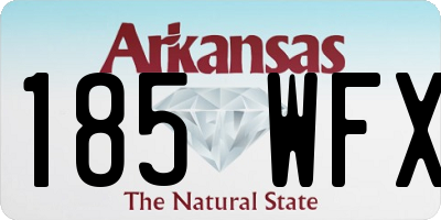 AR license plate 185WFX
