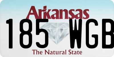AR license plate 185WGB