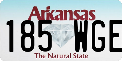 AR license plate 185WGE