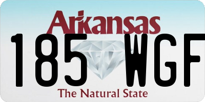 AR license plate 185WGF