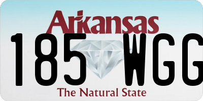 AR license plate 185WGG