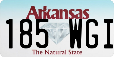 AR license plate 185WGI