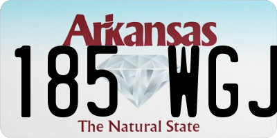 AR license plate 185WGJ