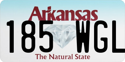 AR license plate 185WGL