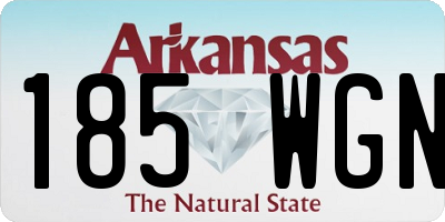 AR license plate 185WGN